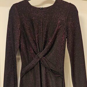 Michael Kors xs burgundy metallic pencil dress